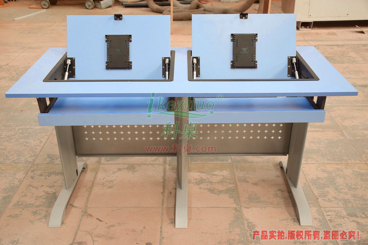 科桌家具,邊框翻轉器,翻轉電腦桌,雙人位金屬腳架帶邊框翻轉電腦桌K14-B 科桌家具,邊框翻轉器,翻轉電腦桌,雙人位金屬腳架帶邊框翻轉電腦桌K14-B